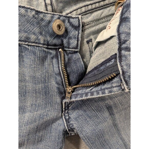 Miss Me Jeans Womens SZ 29 Blue Distressed Classic Cropped Flap Pocket Whiskers - Picture 14 of 16